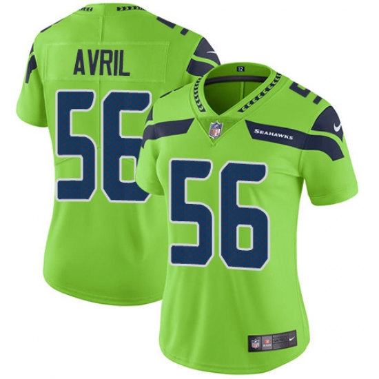 Womens Nike Seahawks #56 Cliff Avril Green Stitched NFL Limited Rush Jersey Womens Nike Seahawks #56 Cliff Avril Green Stitched NFL Limited Rush Jersey