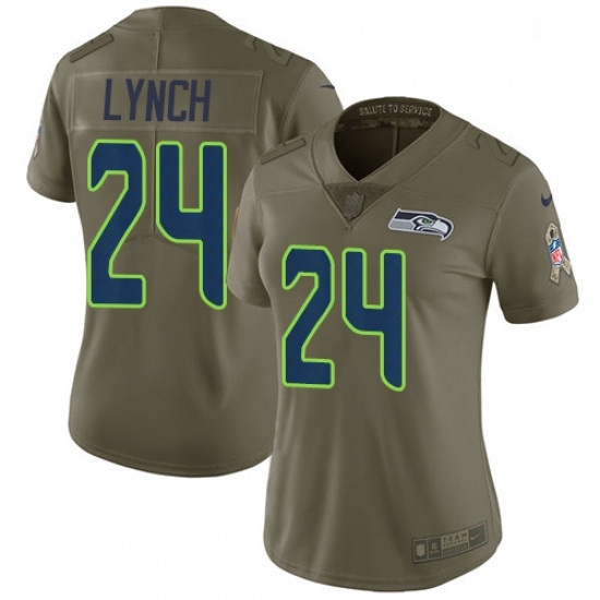 Womens Nike Seattle Seahawks 24 Marshawn Lynch Limited Olive 2017 Salute to Service NFL Jersey Womens Nike Seattle Seahawks 24 Marshawn Lynch Limited Olive 2017 Salute to Service NFL Jersey
