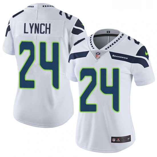 Womens Nike Seattle Seahawks 24 Marshawn Lynch White Vapor Untouchable Limited Player NFL Jersey Womens Nike Seattle Seahawks 24 Marshawn Lynch White Vapor Untouchable Limited Player NFL Jersey