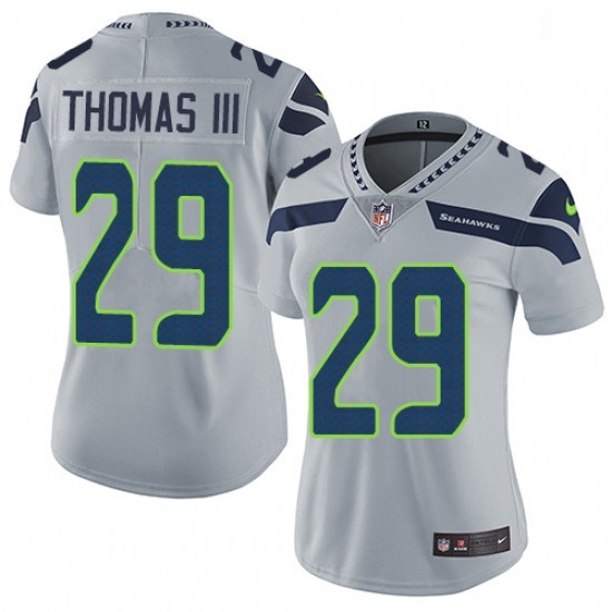 Womens Nike Seattle Seahawks 29 Earl Thomas III Elite Grey Alternate NFL Jersey Womens Nike Seattle Seahawks 29 Earl Thomas III Elite Grey Alternate NFL Jersey