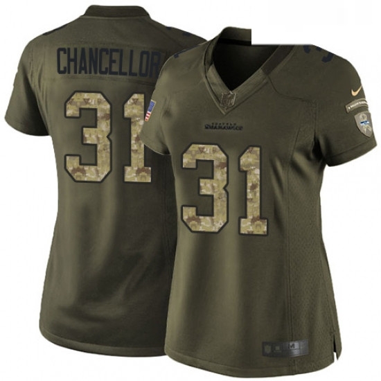 Womens Nike Seattle Seahawks 31 Kam Chancellor Elite Green Salute to Service NFL Jersey Womens Nike Seattle Seahawks 31 Kam Chancellor Elite Green Salute to Service NFL Jersey