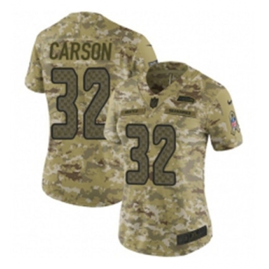 Womens Nike Seattle Seahawks 32 Chris Carson Limited Camo 2018 Salute to Service NFL Jersey Womens Nike Seattle Seahawks 32 Chris Carson Limited Camo 2018 Salute to Service NFL Jersey