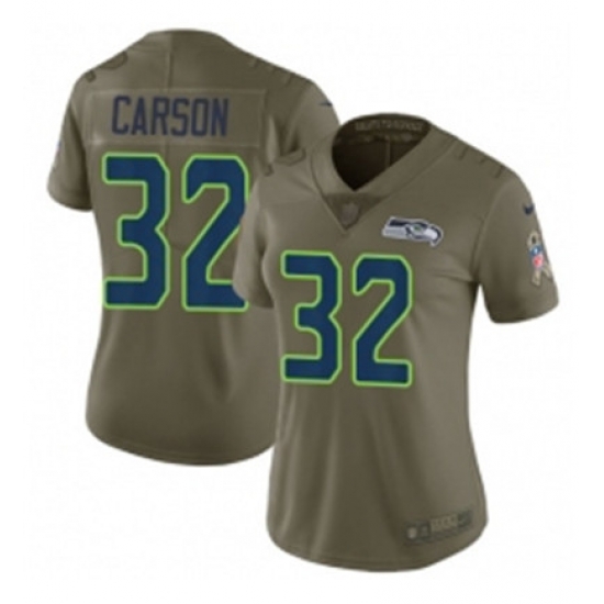 Womens Nike Seattle Seahawks 32 Chris Carson Limited Olive 2017 Salute to Service NFL Jersey Womens Nike Seattle Seahawks 32 Chris Carson Limited Olive 2017 Salute to Service NFL Jersey