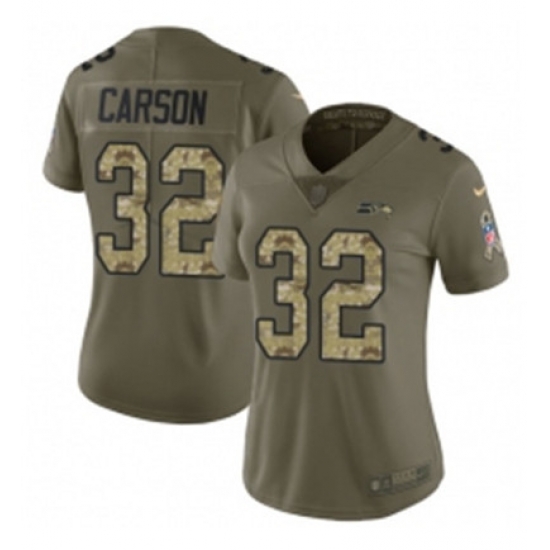 Womens Nike Seattle Seahawks 32 Chris Carson Limited OliveCamo 2017 Salute to Service NFL Jersey Womens Nike Seattle Seahawks 32 Chris Carson Limited OliveCamo 2017 Salute to Service NFL Jersey