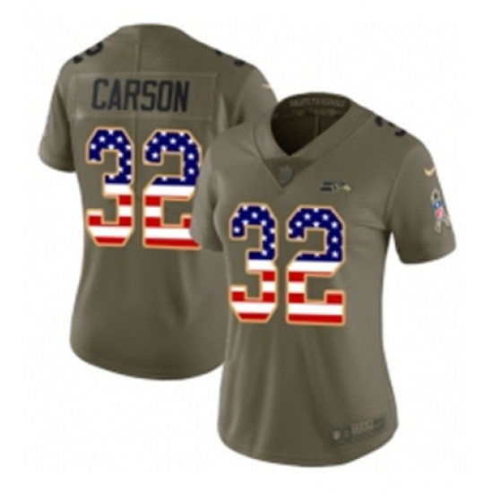 Womens Nike Seattle Seahawks 32 Chris Carson Limited OliveUSA Flag 2017 Salute to Service NFL Jersey Womens Nike Seattle Seahawks 32 Chris Carson Limited OliveUSA Flag 2017 Salute to Service NFL Jersey
