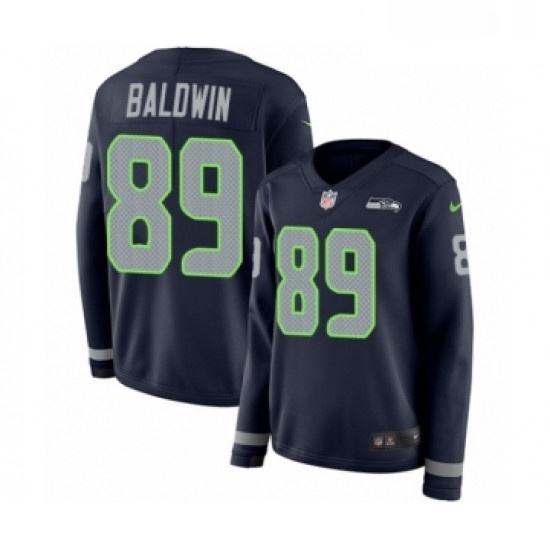 Womens Nike Seattle Seahawks 89 Doug Baldwin Limited Navy Blue Therma Long Sleeve NFL Jersey Womens Nike Seattle Seahawks 89 Doug Baldwin Limited Navy Blue Therma Long Sleeve NFL Jersey