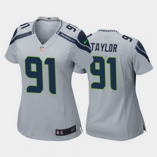 women darrell taylor seattle seahawks gray game jersey women darrell taylor seattle seahawks gray game jersey