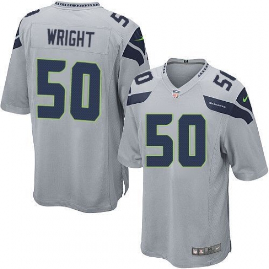 Nike Seahawks #50 K J Wright Grey Alternate Youth Stitched NFL Elite Jersey Nike Seahawks #50 K J Wright Grey Alternate Youth Stitched NFL Elite Jersey