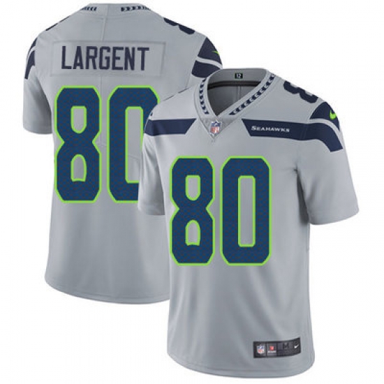 Nike Seahawks #80 Steve Largent Grey Alternate Youth Stitched NFL Vapor Untouchable Limited Jersey Nike Seahawks #80 Steve Largent Grey Alternate Youth Stitched NFL Vapor Untouchable Limited Jersey