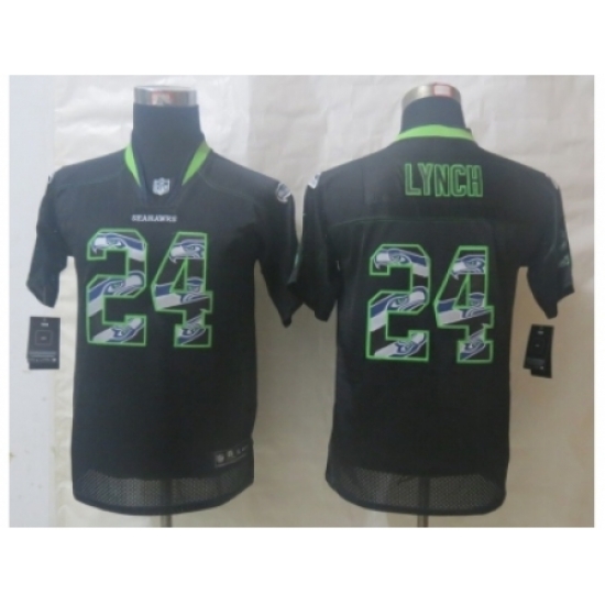 Youth Nike Seattle Seahawks #24 Lynch Black Jerseys(Lights Out Stitched) Youth Nike Seattle Seahawks #24 Lynch Black Jerseys(Lights Out Stitched)