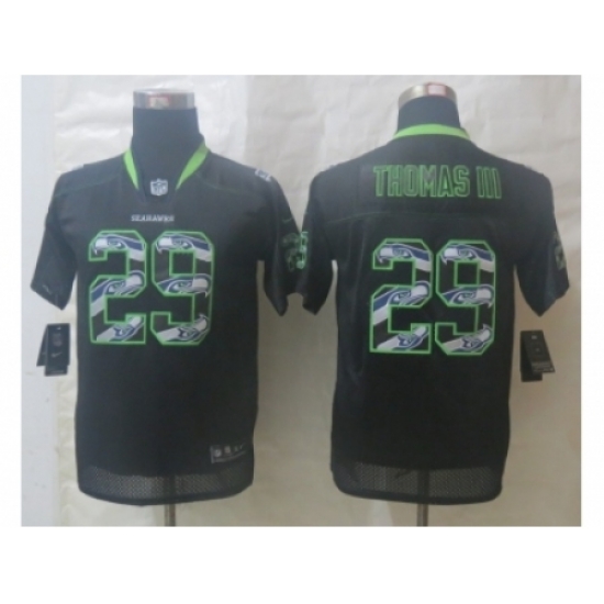 Youth Nike Seattle Seahawks #29 Thomas III Black Jerseys(Lights Out Stitched) Youth Nike Seattle Seahawks #29 Thomas III Black Jerseys(Lights Out Stitched)