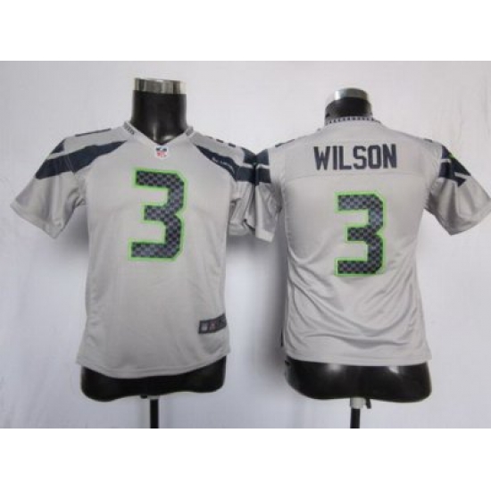 Youth Nike Seattle Seahawks #3 Wilson Grey Nike NFL Jerseys Youth Nike Seattle Seahawks #3 Wilson Grey Nike NFL Jerseys