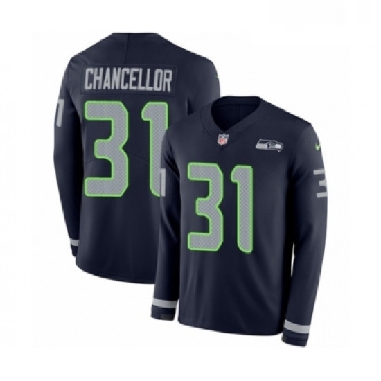 Youth Nike Seattle Seahawks 31 Kam Chancellor Limited Navy Blue Therma Long Sleeve NFL Jersey Youth Nike Seattle Seahawks 31 Kam Chancellor Limited Navy Blue Therma Long Sleeve NFL Jersey