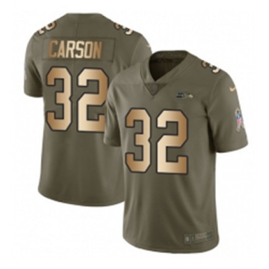 Youth Nike Seattle Seahawks 32 Chris Carson Limited OliveGold 2017 Salute to Service NFL Jersey Youth Nike Seattle Seahawks 32 Chris Carson Limited OliveGold 2017 Salute to Service NFL Jersey