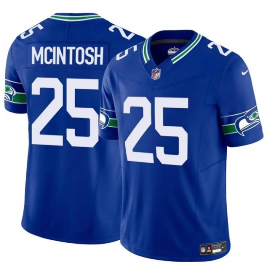 Youth Seattle Seahawks 25 Kenny McIntosh Royal 2024 F U S E Throwback Vapor Limited Stitched Football Jersey Youth Seattle Seahawks 25 Kenny McIntosh Royal 2024 F U S E Throwback Vapor Limited Stitched Football Jersey