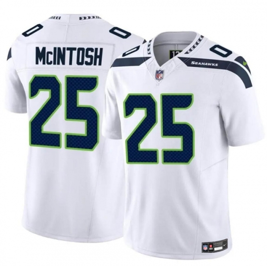 Youth Seattle Seahawks 25 Kenny McIntosh White 2024 F U S E Vapor Limited Stitched Football Jersey Youth Seattle Seahawks 25 Kenny McIntosh White 2024 F U S E Vapor Limited Stitched Football Jersey