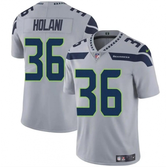 Youth Seattle Seahawks 36 George Holani Grey Vapor Limited Stitched Football Jersey Youth Seattle Seahawks 36 George Holani Grey Vapor Limited Stitched Football Jersey