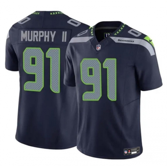 Youth Seattle Seahawks 91 Byron Murphy II Navy 2024 Draft F U S E Vapor Limited Stitched Football Jersey Youth Seattle Seahawks 91 Byron Murphy II Navy 2024 Draft F U S E Vapor Limited Stitched Football Jersey