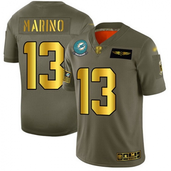 Dolphins 13 Dan Marino Camo Gold Men Stitched Football Limited 2019 Salute To Service Jersey Dolphins 13 Dan Marino Camo Gold Men Stitched Football Limited 2019 Salute To Service Jersey