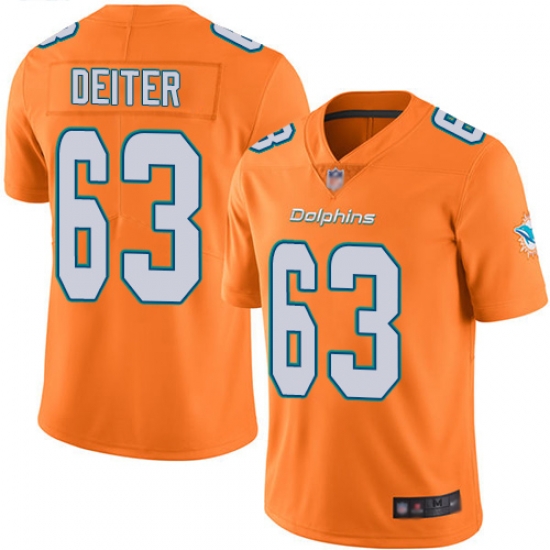 Dolphins 63 Michael Deiter Orange Men Stitched Football Limited Rush Jersey Dolphins 63 Michael Deiter Orange Men Stitched Football Limited Rush Jersey