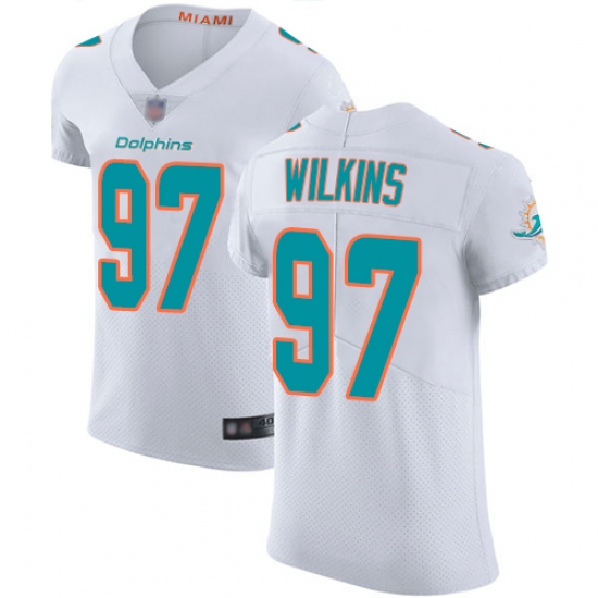 Dolphins 97 Christian Wilkins White Men Stitched Football Vapor Untouchable Elite Jersey Dolphins 97 Christian Wilkins White Men Stitched Football Vapor Untouchable Elite Jersey