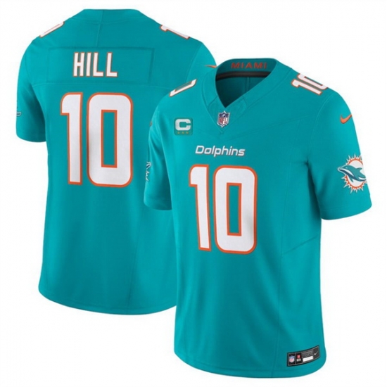 Men Miami Dolphins 10 Tyreek Hill Aqua F U S E With 3 Star C Patch Vapor Limited Stitched Football Jersey Men Miami Dolphins 10 Tyreek Hill Aqua F U S E With 3 Star C Patch Vapor Limited Stitched Football Jersey