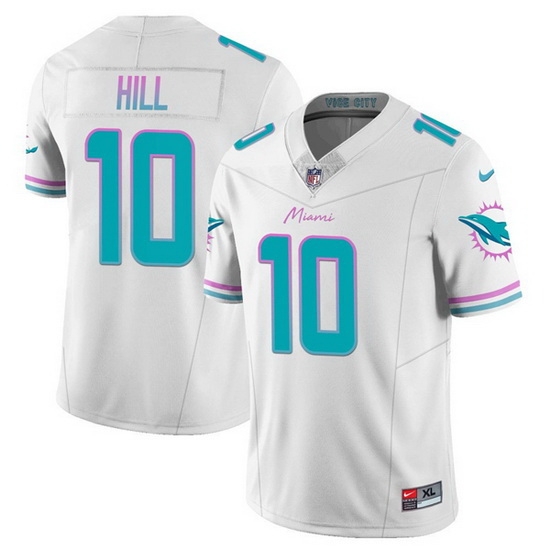 Men Miami Dolphins 10 Tyreek Hill White 2023 F U S E Alternate Vapor Limited Stitched Football Jersey Men Miami Dolphins 10 Tyreek Hill White 2023 F U S E Alternate Vapor Limited Stitched Football Jersey
