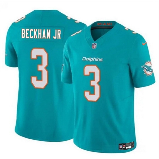 Men Miami Dolphins 3 Odell Beckham Jr Aqua 2023 F U S E Vapor Limited Stitched Football Jersey Men Miami Dolphins 3 Odell Beckham Jr Aqua 2023 F U S E Vapor Limited Stitched Football Jersey
