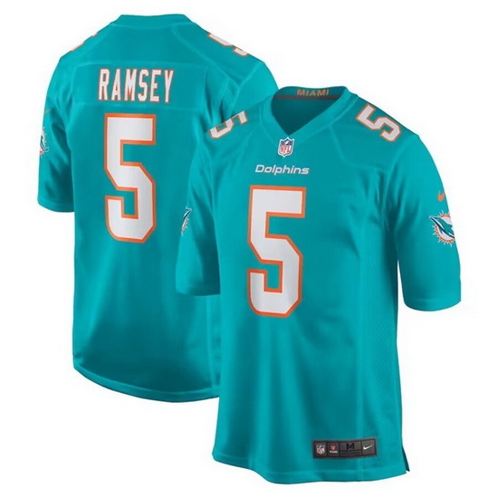 Men Miami Dolphins 5 Jalen Ramsey Aqua Stitched Game Jersey Men Miami Dolphins 5 Jalen Ramsey Aqua Stitched Game Jersey