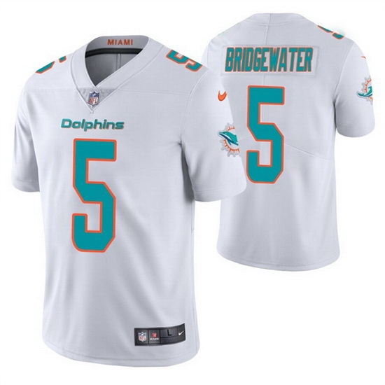 Men Miami Dolphins 5 Teddy Bridgewater White Vapor Untouchable Limited Stitched Football jersey Men Miami Dolphins 5 Teddy Bridgewater White Vapor Untouchable Limited Stitched Football jersey
