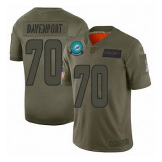 Men Miami Dolphins 70 Julien Davenport Limited Camo 2019 Salute to Service Football Jersey Men Miami Dolphins 70 Julien Davenport Limited Camo 2019 Salute to Service Football Jersey