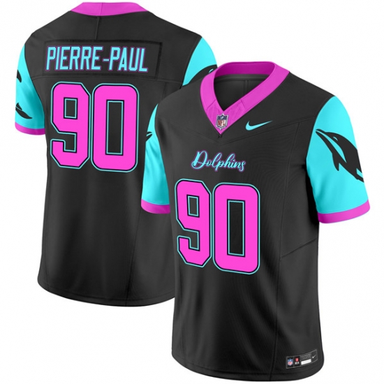 Men Miami Dolphins 90 Jason Pierre Paul Black F U S E Miami Vice Vapor Limited Stitched Football Jersey Men Miami Dolphins 90 Jason Pierre Paul Black F U S E Miami Vice Vapor Limited Stitched Football Jersey