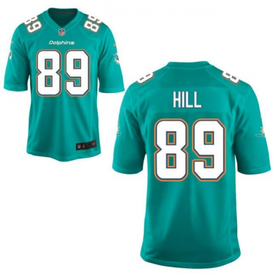 Men Miami Dolphins Julian hill #89 Aqua Stitched Vapor Limited Jersey Men Miami Dolphins Julian hill #89 Aqua Stitched Vapor Limited Jersey