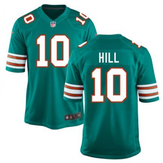 Men Nike Miami Dolphins 10 Tyreek Hill Green Throwback NFL Jersey Men Nike Miami Dolphins 10 Tyreek Hill Green Throwback NFL Jersey