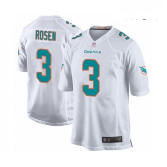Mens Miami Dolphins 3 Josh Rosen Game White Football Jersey Mens Miami Dolphins 3 Josh Rosen Game White Football Jersey