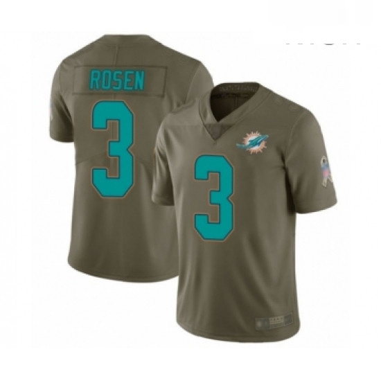 Mens Miami Dolphins 3 Josh Rosen Limited Olive 2017 Salute to Service Football Jersey Mens Miami Dolphins 3 Josh Rosen Limited Olive 2017 Salute to Service Football Jersey