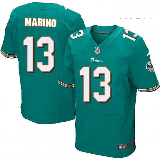 Mens Nike Miami Dolphins 13 Dan Marino Elite Aqua Green Team Color NFL Jersey Mens Nike Miami Dolphins 13 Dan Marino Elite Aqua Green Team Color NFL Jersey