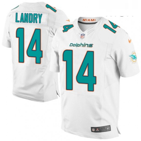 Mens Nike Miami Dolphins 14 Jarvis Landry Elite White NFL Jersey Mens Nike Miami Dolphins 14 Jarvis Landry Elite White NFL Jersey