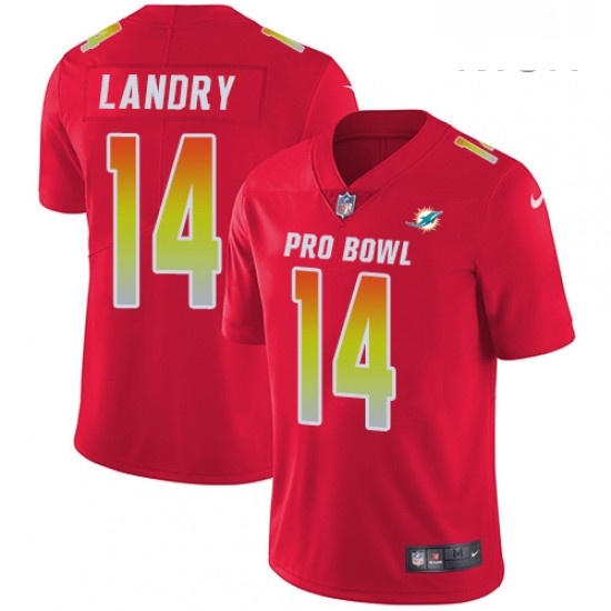 Mens Nike Miami Dolphins 14 Jarvis Landry Limited Red 2018 Pro Bowl NFL Jersey Mens Nike Miami Dolphins 14 Jarvis Landry Limited Red 2018 Pro Bowl NFL Jersey