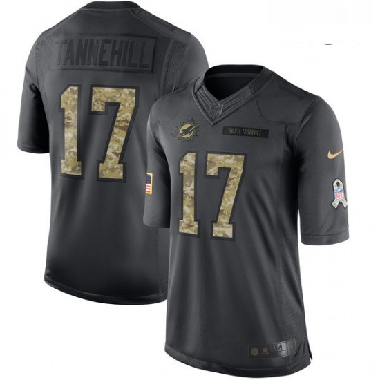 Mens Nike Miami Dolphins 17 Ryan Tannehill Limited Black 2016 Salute to Service NFL Jersey Mens Nike Miami Dolphins 17 Ryan Tannehill Limited Black 2016 Salute to Service NFL Jersey