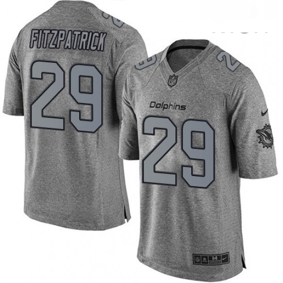 Mens Nike Miami Dolphins 29 Minkah Fitzpatrick Limited Gray Gridiron NFL Jersey Mens Nike Miami Dolphins 29 Minkah Fitzpatrick Limited Gray Gridiron NFL Jersey