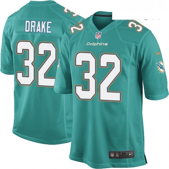 Mens Nike Miami Dolphins 32 Kenyan Drake Game Aqua Green Team Color NFL Jersey Mens Nike Miami Dolphins 32 Kenyan Drake Game Aqua Green Team Color NFL Jersey