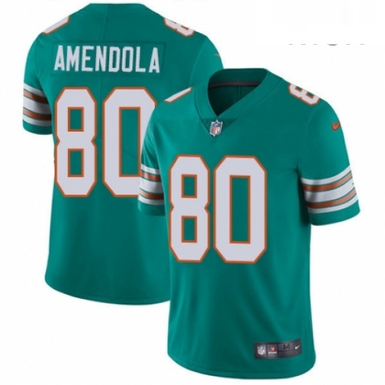 Mens Nike Miami Dolphins 80 Danny Amendola Aqua Green Alternate Vapor Untouchable Limited Player NFL Jersey Mens Nike Miami Dolphins 80 Danny Amendola Aqua Green Alternate Vapor Untouchable Limited Player NFL Jersey