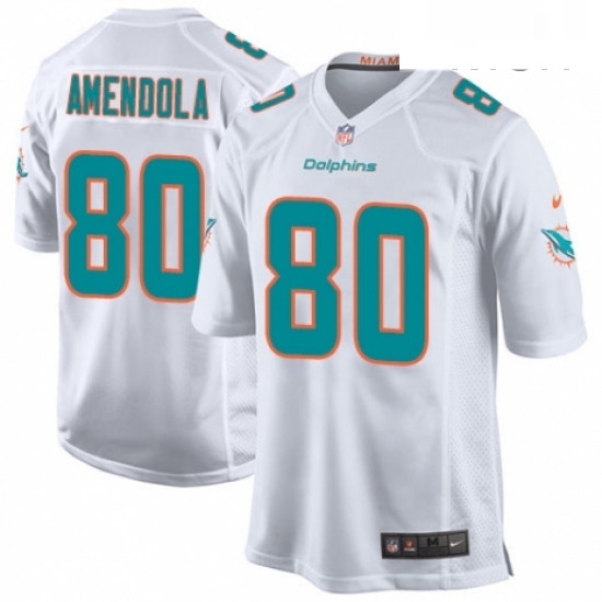 Mens Nike Miami Dolphins 80 Danny Amendola Game White NFL Jersey Mens Nike Miami Dolphins 80 Danny Amendola Game White NFL Jersey