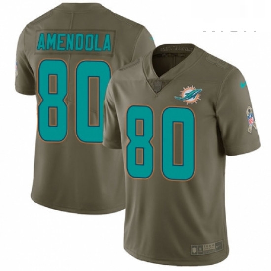 Mens Nike Miami Dolphins 80 Danny Amendola Limited Olive 2017 Salute to Service NFL Jersey Mens Nike Miami Dolphins 80 Danny Amendola Limited Olive 2017 Salute to Service NFL Jersey