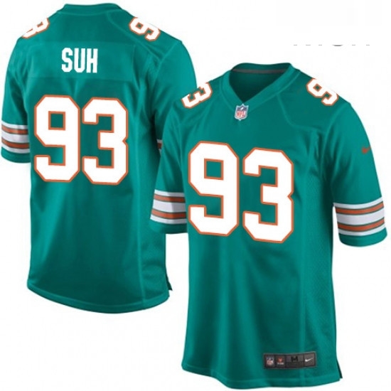 Mens Nike Miami Dolphins 93 Ndamukong Suh Game Aqua Green Alternate NFL Jersey Mens Nike Miami Dolphins 93 Ndamukong Suh Game Aqua Green Alternate NFL Jersey