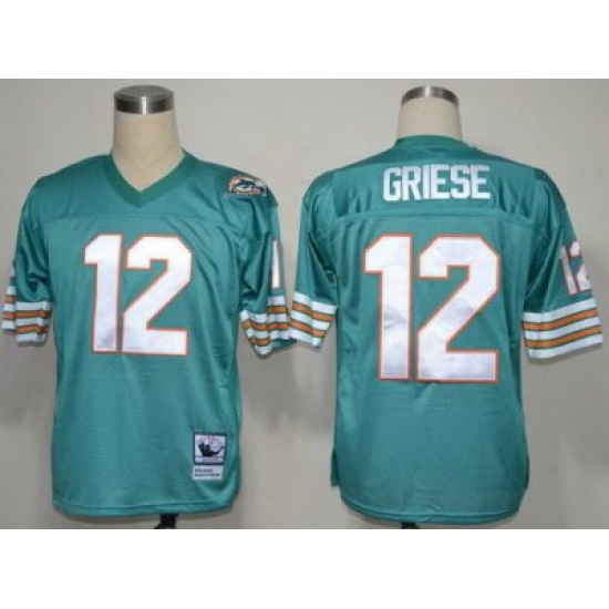 Miami Dolphins 12 Bob Griese Green Throwback NFL Jersey Miami Dolphins 12 Bob Griese Green Throwback NFL Jersey