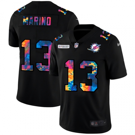 Miami Dolphins 13 Dan Marino Men Nike Multi Color Black 2020 NFL Crucial Catch Vapor Untouchable Limited Jersey Miami Dolphins 13 Dan Marino Men Nike Multi Color Black 2020 NFL Crucial Catch Vapor Untouchable Limited Jersey
