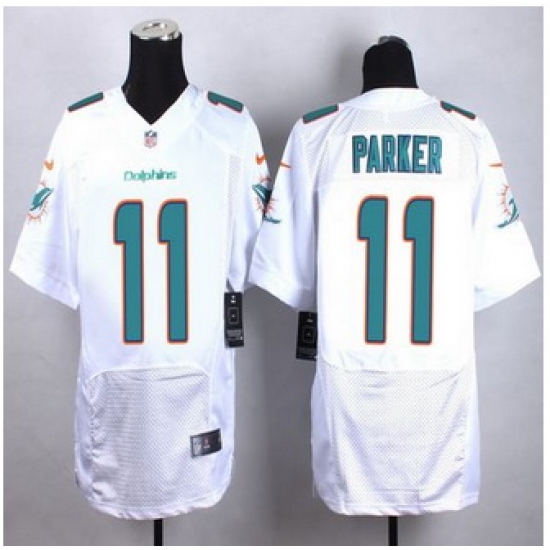 New Miami Dolphins #11 DeVante Parker White Men Stitched NFL New Elite Jersey New Miami Dolphins #11 DeVante Parker White Men Stitched NFL New Elite Jersey
