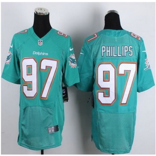 New Miami Dolphins #97 Jordan Phillips Aqua Green Team Color Men Stitched NFL New Elite jersey New Miami Dolphins #97 Jordan Phillips Aqua Green Team Color Men Stitched NFL New Elite jersey